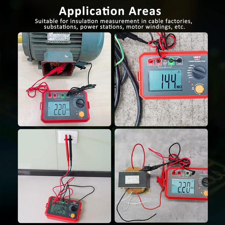 UNI-T UT501C Isolationswiderstandsmessgerät 1000V 5GΩ Isolierung Widerstand Tester, Digitale Megohmm