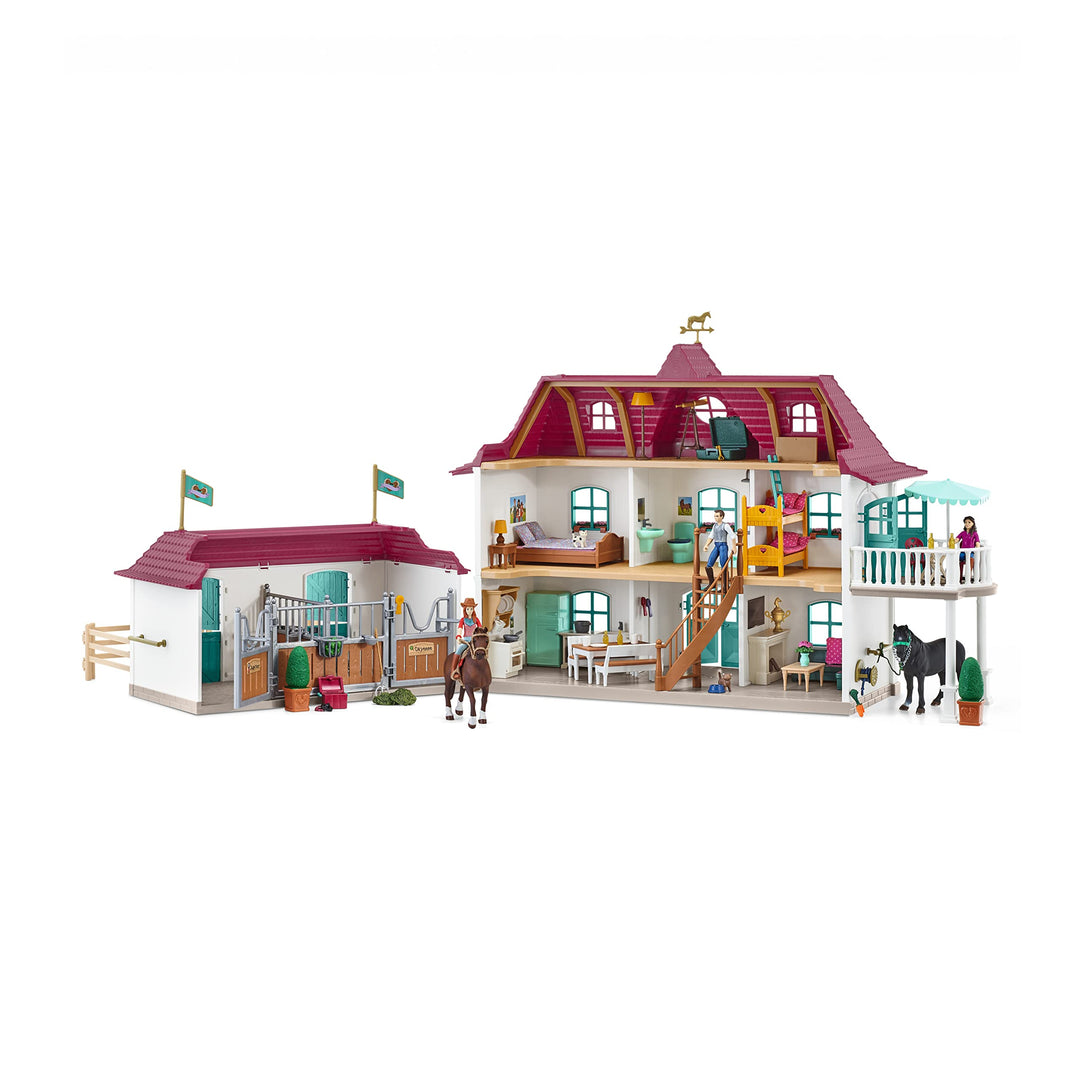 schleich 42551 Horse Club Lakeside Pferdehof, ab 5 Jahren, HORSE CLUB - Spielset, 108 Teile Single a