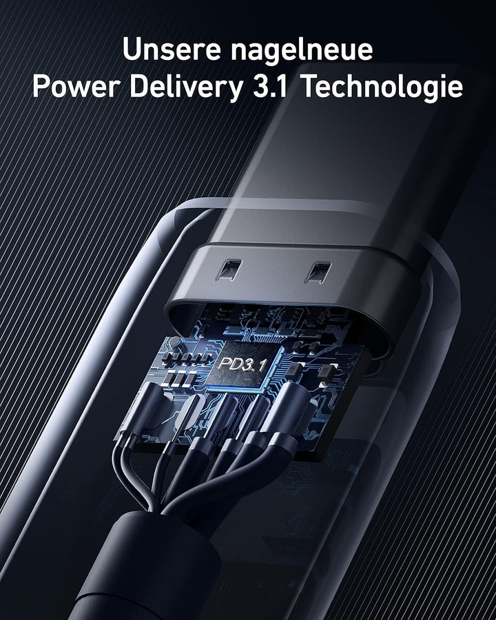 Anker 765 USB-C Kabel (140W 180cm), USB 2.0 Schnellladeleistung für MacBook Pro 2021, iPad Pro, iPad