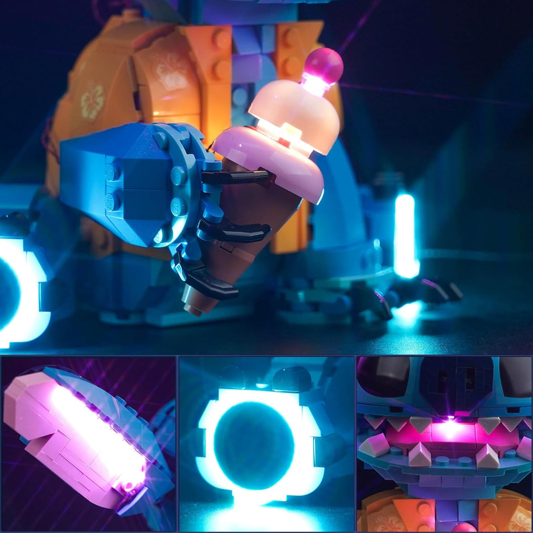 LocoLee Licht Kompatibel mit Lego Stitch, Nur Lichter Set - Kein Modell, Licht BeleuchtungSet Compat