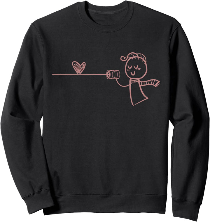 Süsses Schnurtelefon Junge Pärchen Partnerlook Sweatshirt