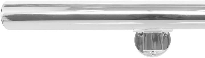 Vivol Edelstahl-Treppengeländer Poliert 120 cm mit 2 Halterungen für innen, 120 cm Mit 2 Halterungen