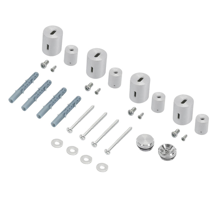 LuxeBath Halterung für Badheizkörper - Chrom - für gerade und Gebogene Modelle - Montagematerial, Be