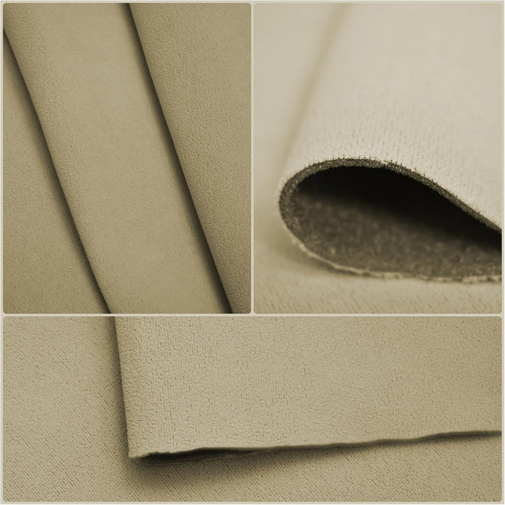 Autohimmelstoff Himmelstoff Dachhimmel Velour Himmel mit Schaum (Beige, 1,70m x 3m) | Grundpreis pro