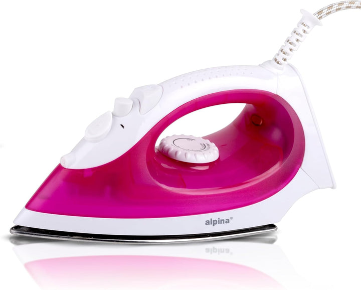alpina Dampfbügeleisen - Dampfglätter 2000W - Bügeleisen mit Dampf- und Wassersprühfunktion - Einste