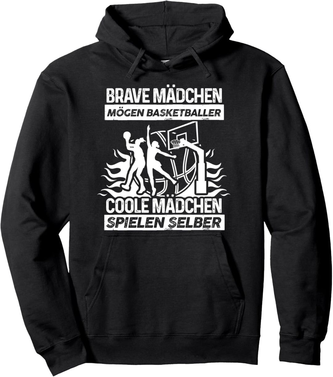 Coole Mädchen spielen Basketball - Fun Basketballerin Pullover Hoodie