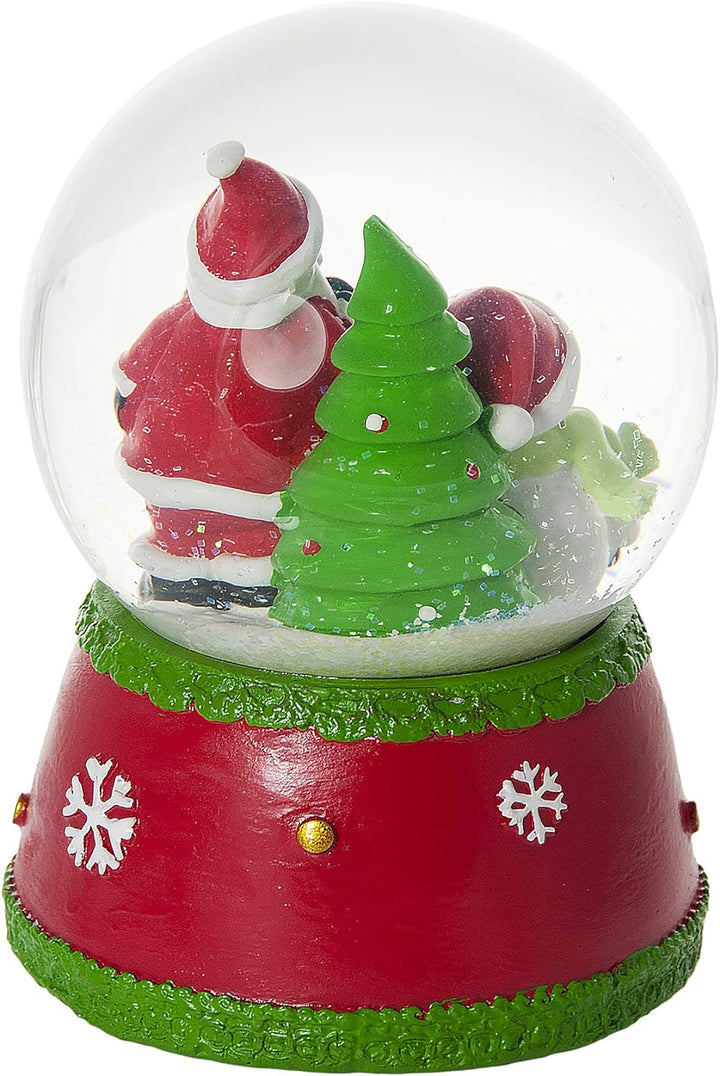 Mousehouse Gifts Weihnachten Schneekugel Spieluhr mit Weihnachtsmann und Schneemann