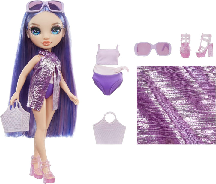 Rainbow High Swim & Style - Violet (Lila) & Swim & Style - Skyler (Blau) - 28 cm Grosse Puppe mit Sc