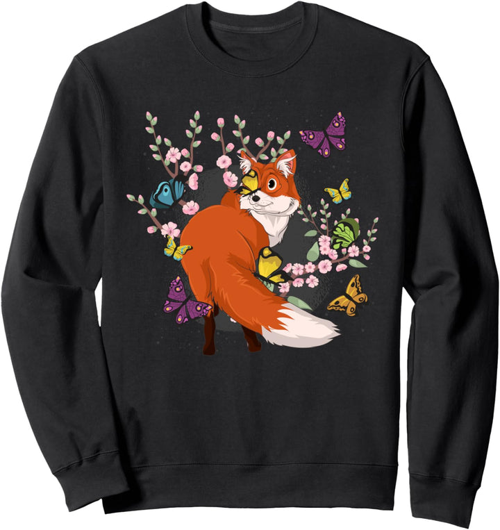 Tier des Waldes Schmetterlinge Tierfreund Natur Süsses Fuchs Sweatshirt