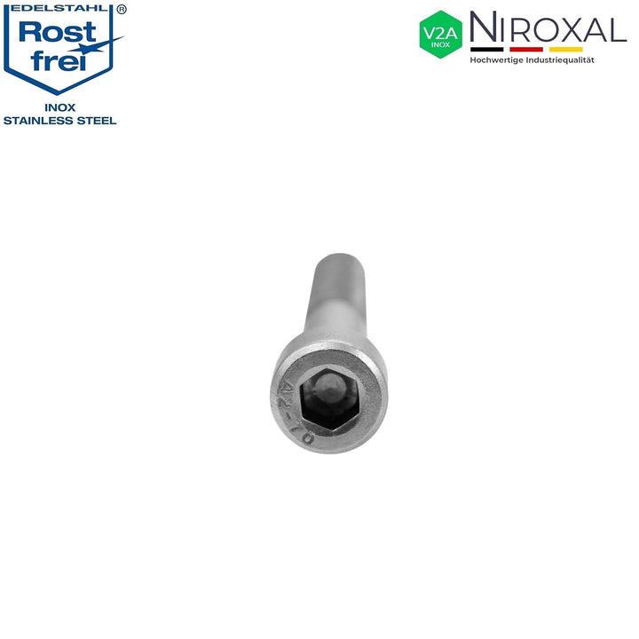 Edelstahl Zylinderkopfschraube rostfrei V2A M6 (=6 mm) 30-mm Schrauben-Länge 400 Stück 30-mm Voll-Ge