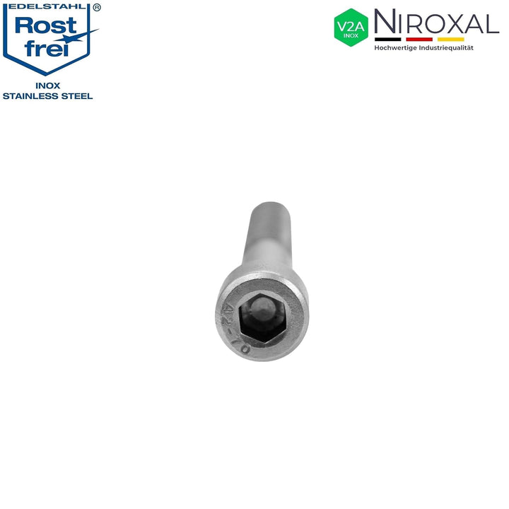 Edelstahl Zylinderkopfschraube rostfrei V2A M6 (=6 mm) 20-mm Schrauben-Länge 400 Stück 20-mm Voll-Ge