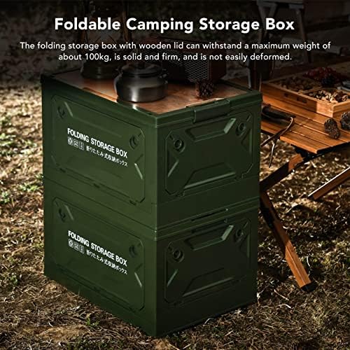 Qcwwy Faltbare Camping-Aufbewahrungsbox, Zusammenklappbare Aufbewahrungsbox, Starke Tragfähigkeit, 5
