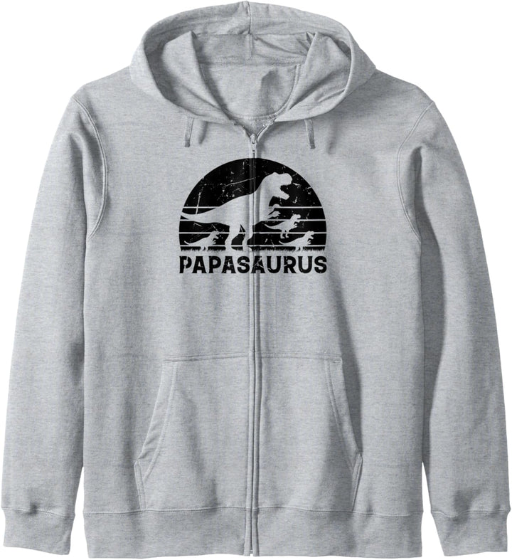 Papasaurus Dinosaurier mit drei Kindern – Papasaurus Kapuzenjacke