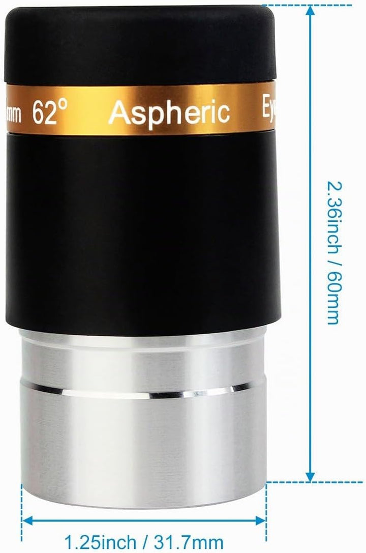 Svbony Teleskop Okular 1,25” 23mm 62° Weitwinkel Okular, Asphärisches Linse, High Definition Bilder,