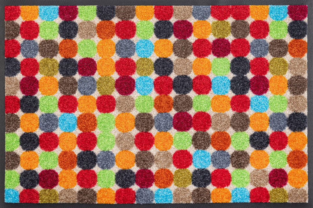 wash+dry Fussmatte, Mikado Dots 40x60cm bunt, innen und aussen, waschbar