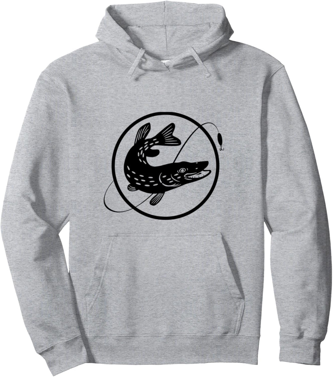 Anglergeschenk, Angler Hoodie, Fischer Hecht T-shirt Angel Pullover Hoodie