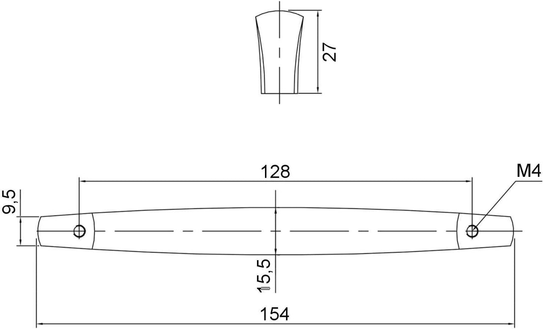 15 x SO-TECH® Möbelgriff Bügelgriff Bogengriff Deja BA 128 mm Edelstahloptik 15 x Finition acier ino