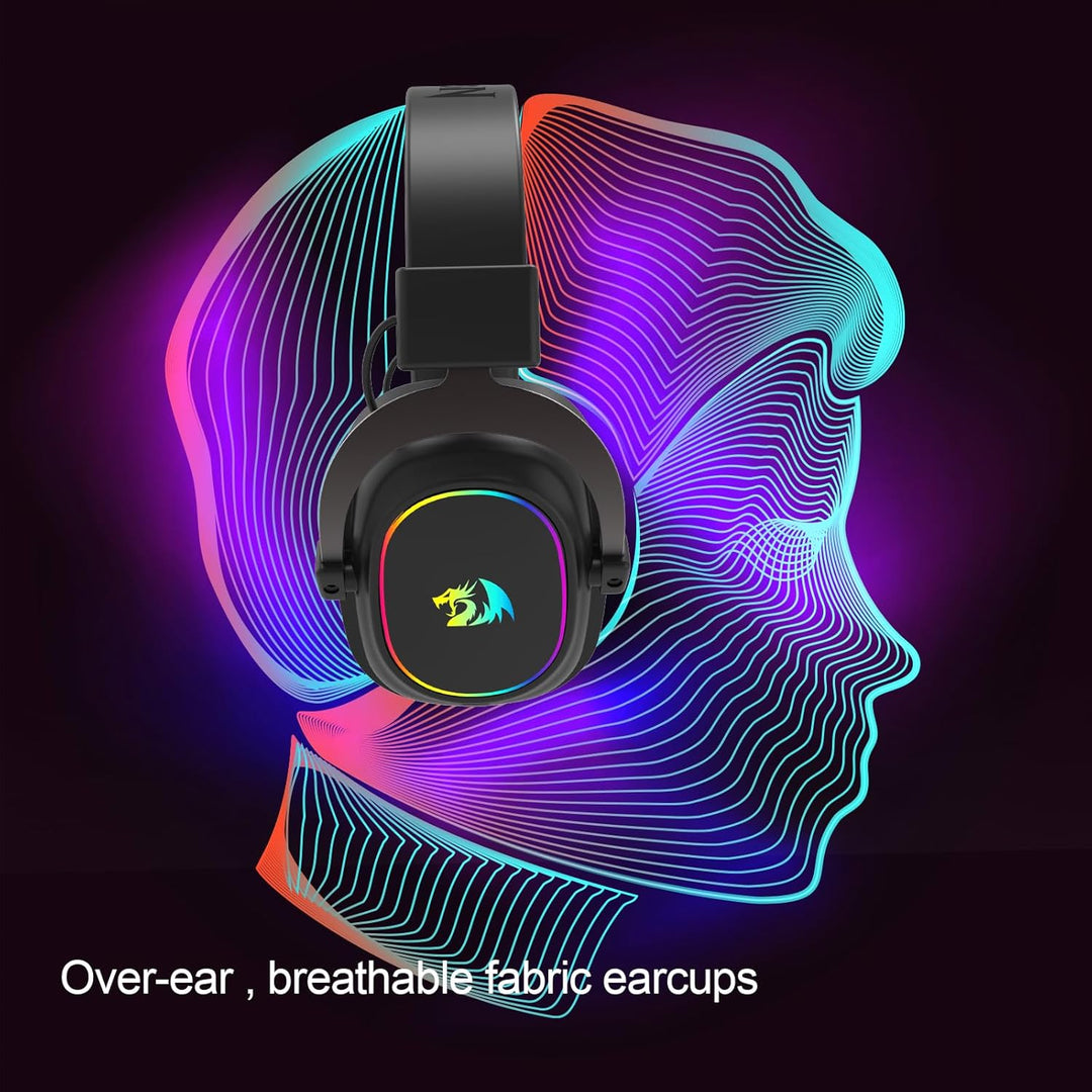 Redragon H510 AK RGB Gaming-Headset mit Kabel - 7.1 Surround Sound 53mm Audio-Treiber Memory Foam-Oh
