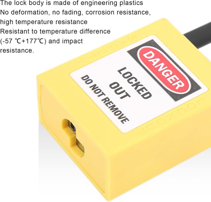 FILFEEL Lockout-Schloss, 38 Mm Nylon-Sicherheits-Vorhängeschloss für Industriegelände, Sicherheits-V