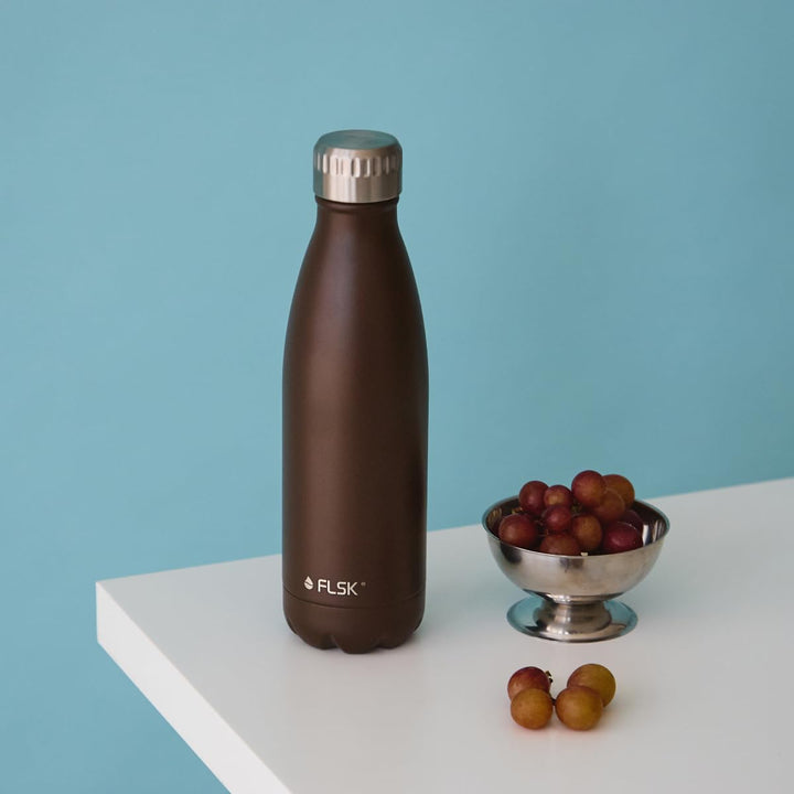 FLSK Trinkflasche – Premium Edelstahl Thermosflasche – 100% auslaufsicher &amp; kohlensäuregeeignet – hä