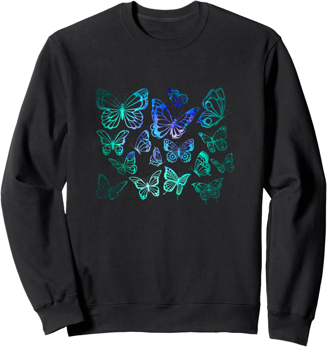 Regenbogen-Schmetterlinge Sweatshirt