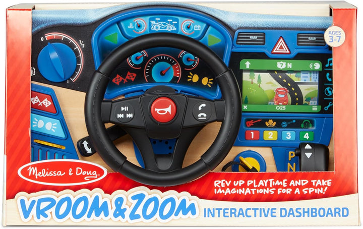 Melissa & Doug Vroom & Zoom Armaturenbrett | Fantasiespiel | Licht- und Soundspielzeug für Kinder |