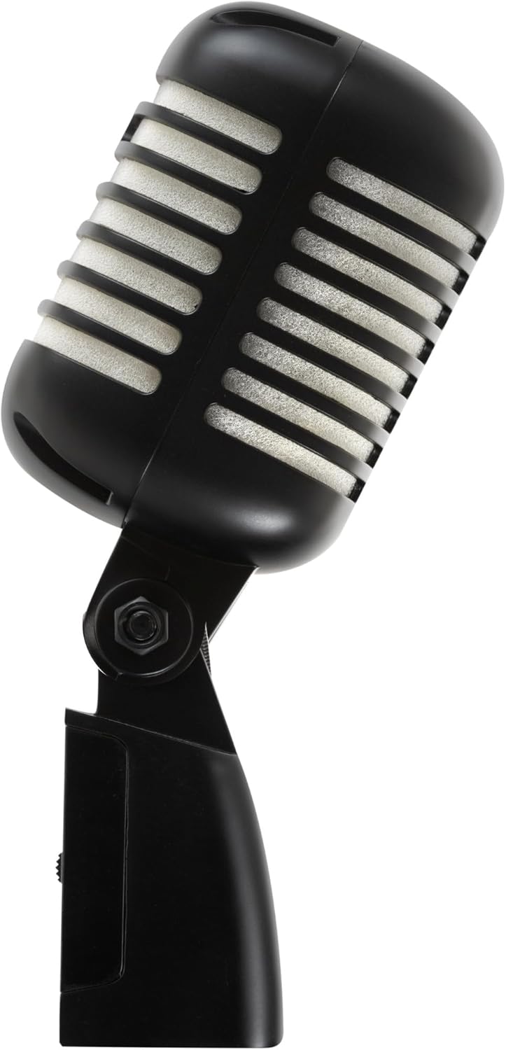 Pronomic DM-66BK/WH Mikrofon Dynamisches Vintage Gesangsmikrofon Retro Vocal Mikrofon (Frequenzgang: