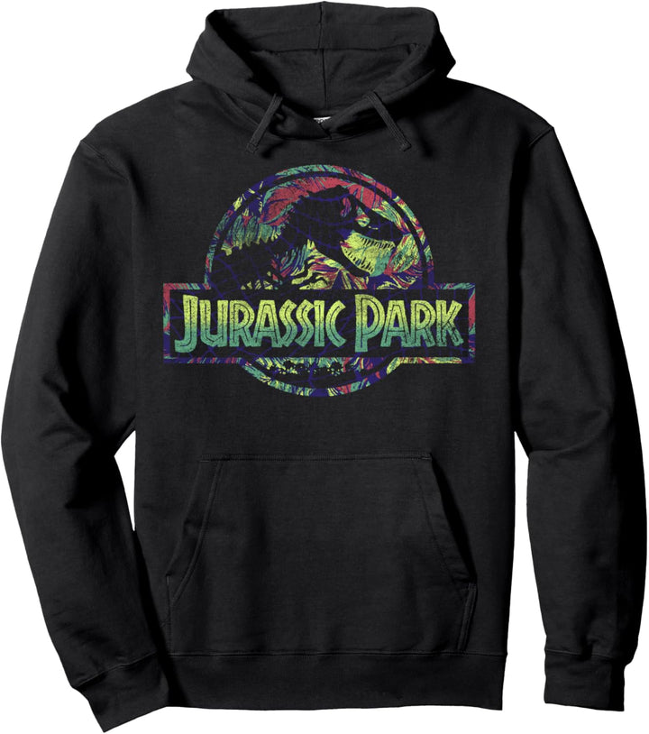 Jurassic Park Grid Wave Logo Pullover Hoodie