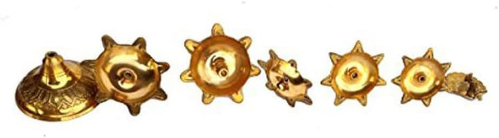 Rastogi Handicrafts Pure Brass Diya (Puja Lamp) Hindu-Pooja-Artikel, Diyas, Deepak Öllampe
