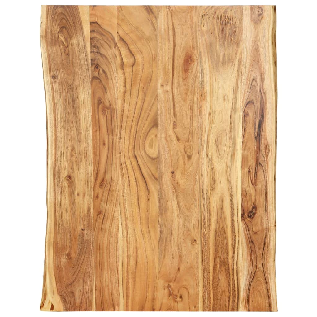 vidaXL Massivholz Tischplatte Baumkante Massivholzplatte Akazie 80x(50-60) x2,5cm 80 x 60 x 2.5 cm,