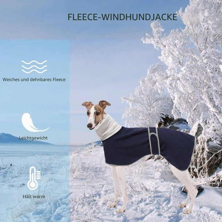 Geyecete Fleece Hundemantel Pullover Windhunde,Whippet winterjacken ,Verstellbaren Hundeweste,kleidu