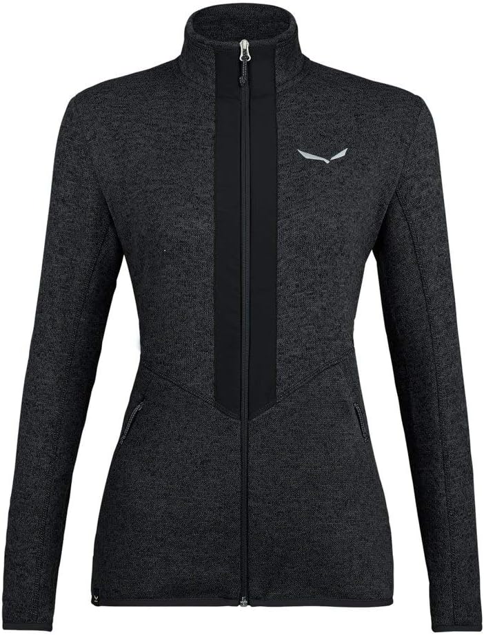 Salewa Damen ROCCA 2 PL W FZ, Fleecejacke Midlayer 3XL Black Out Melange, 3XL Black Out Melange