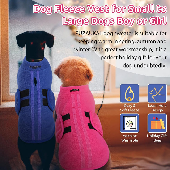 Hundepullover Fleece Weste Hundemäntel Winter Warmer Hundeweste für Kleine Hunde Weicher Fleece Hund