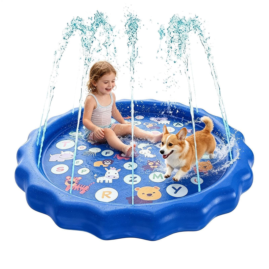 Sprinkler-Spielmatte Für Kinder 100 cm rutschfeste verdickte Sprinklermatte | Outdoor Wasserspiel fü