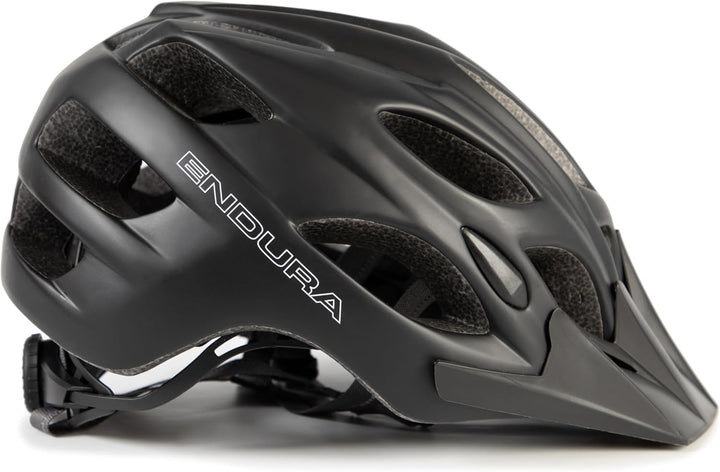 Endura Hummvee Fahrradhelm | Leicht | Verstellbar mit Visier Helm 55-59 cm Matt Black, 55-59 cm Matt