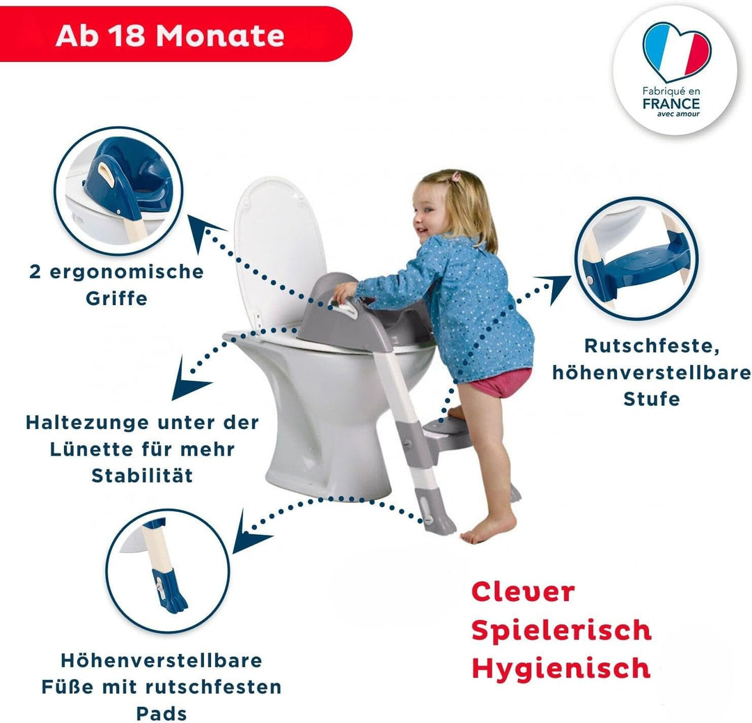 Thermobaby - Kinder-WC-Reduzierer - Kiddyloo - Clever, spielerisch & hygienisch - Verstellbare Beine