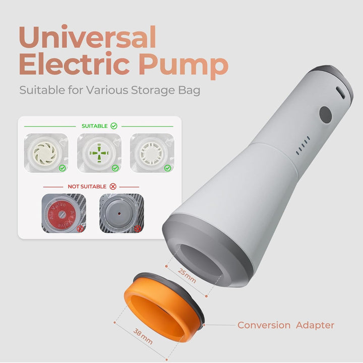 Kabellose elektrische Vakuumpumpe, 4000Pa, tragbar, USB-C-Ladung – ideal für Vakuumbeutel für Kleidu