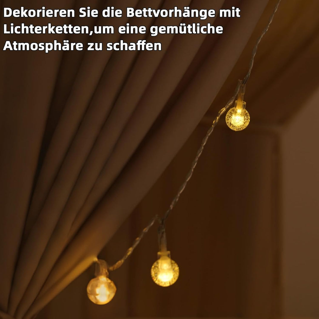 Hausbett Himmel mit Lichterkette 1 Stück Deko Baldachin Hausbett Vorhang,Betthimmel Musselin Stoffhi