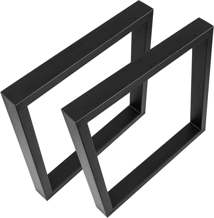 PrimeMatik - Tischbeine rechteckig aus Stahl 680 x 80 x 710 mm 2-Pack, Bass 680 x 80 mm