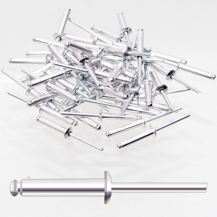 1000 Blindnieten 4,8 x 23 mm Alu Nieten Popnieten Flachkopf Blindniet Blindniete