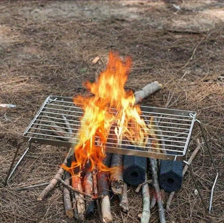 Klappbares Grillrost Stahl verzinkt, Backpack, Camping, Reisegrill, Outdoor, Bushcraft, Angeln, Gril