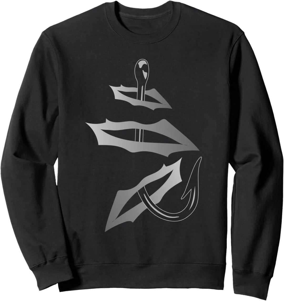 Angelhaken Angler Fischer Fischen Sweatshirt