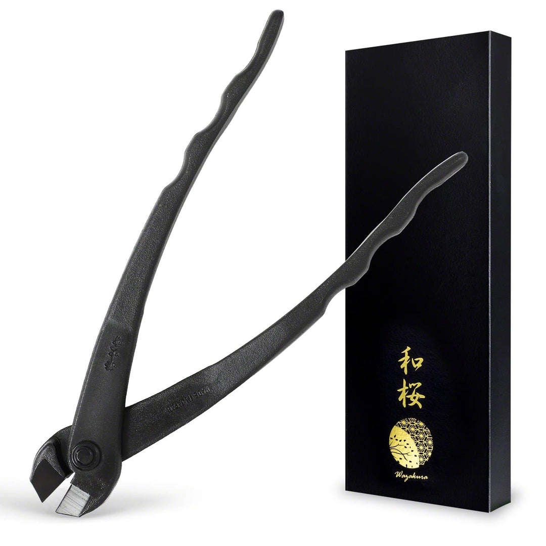 Wazakura Draht Zange, Handgeschmiedete Bonsai-Zange 195 mm, Made in Japan - Drahtschneider Schwarz