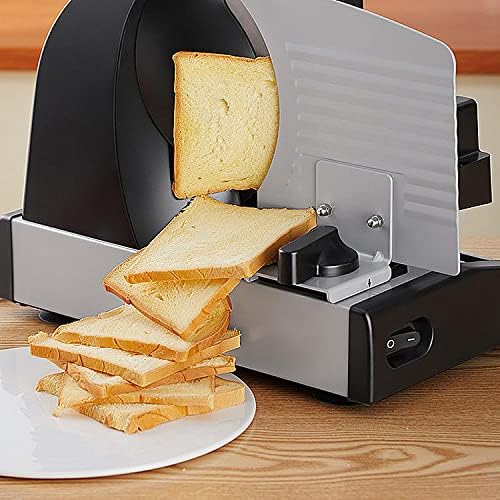 Rosenstein & Söhne Brotschneidemaschine: Elektrischer Allesschneider mit 2 Edelstahl-Klingen, 1-15 m