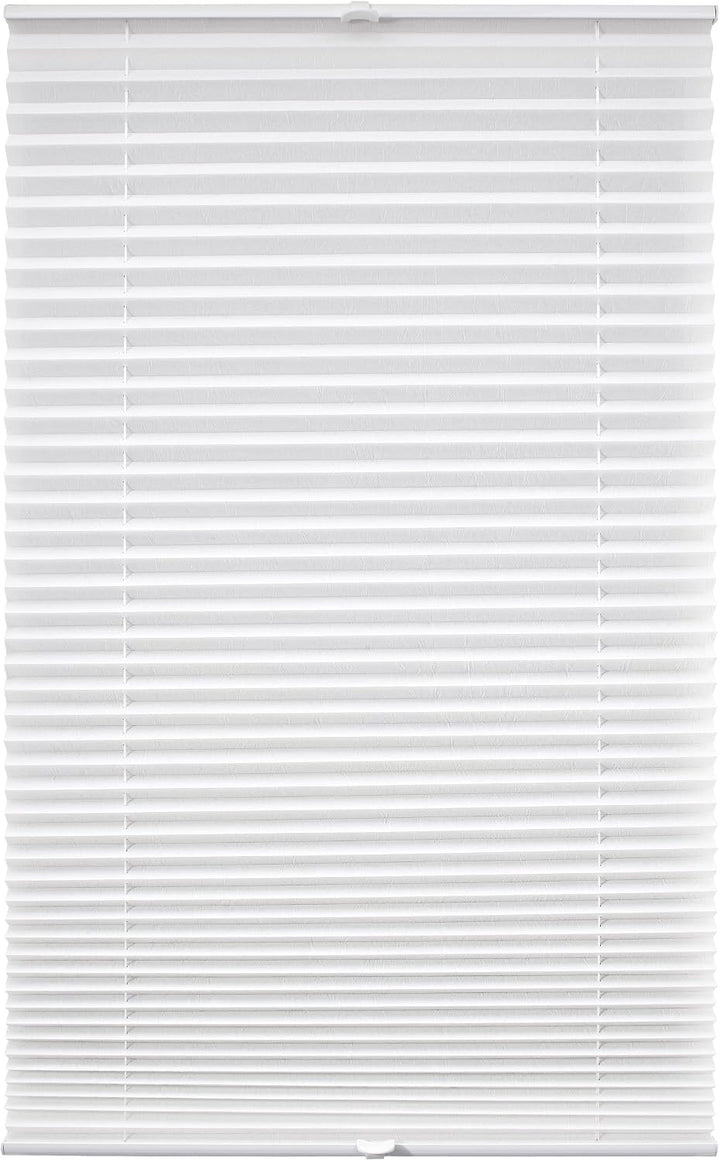 Liedeco® Plissee verspannt mit Klemmträger / 80 x 220 cm weiss (Breite x Höhe) / lichtdurchlässig Bl