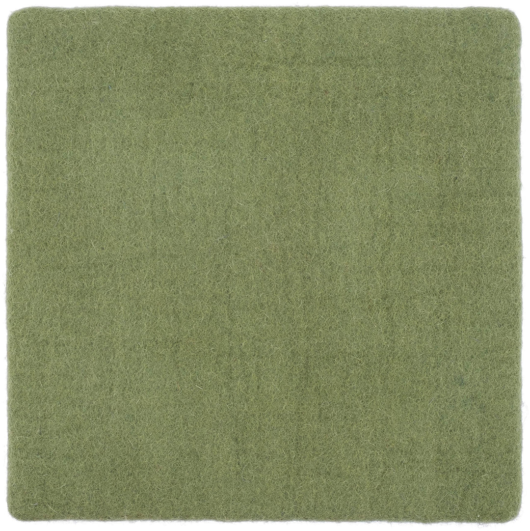 myfelt Flache Filz-Sitzauflage/Stuhlauflage - Kaspar - quadratisch, 36x36 cm, Dunkelgrün, Dunkelgrün