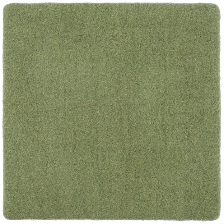 myfelt Flache Filz-Sitzauflage/Stuhlauflage - Kaspar - quadratisch, 36x36 cm, Dunkelgrün, Dunkelgrün
