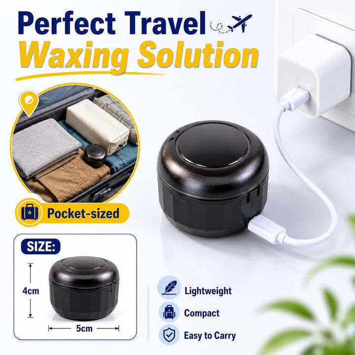 Carehabi Waxing Set Nasenhaarentferner Wachs, USB Wachserhitzer, 50 g