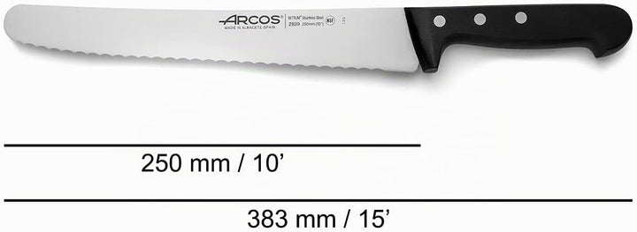 Arcos Konditormesser aus Edelstahl mit 250 mm Klinge - Ergonomischer Griff aus Polyoxymethylen (POM)