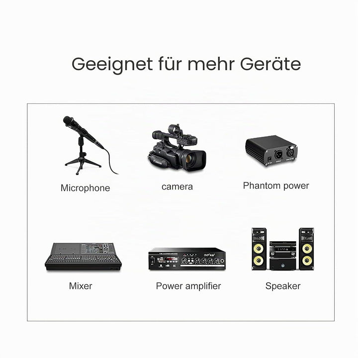 4Pack DMX Kabel 1m 3 Pin DMX Cable XLR Kabel, Mikrofonkabel XLR Stecker auf Busche, DMX Signalkabel